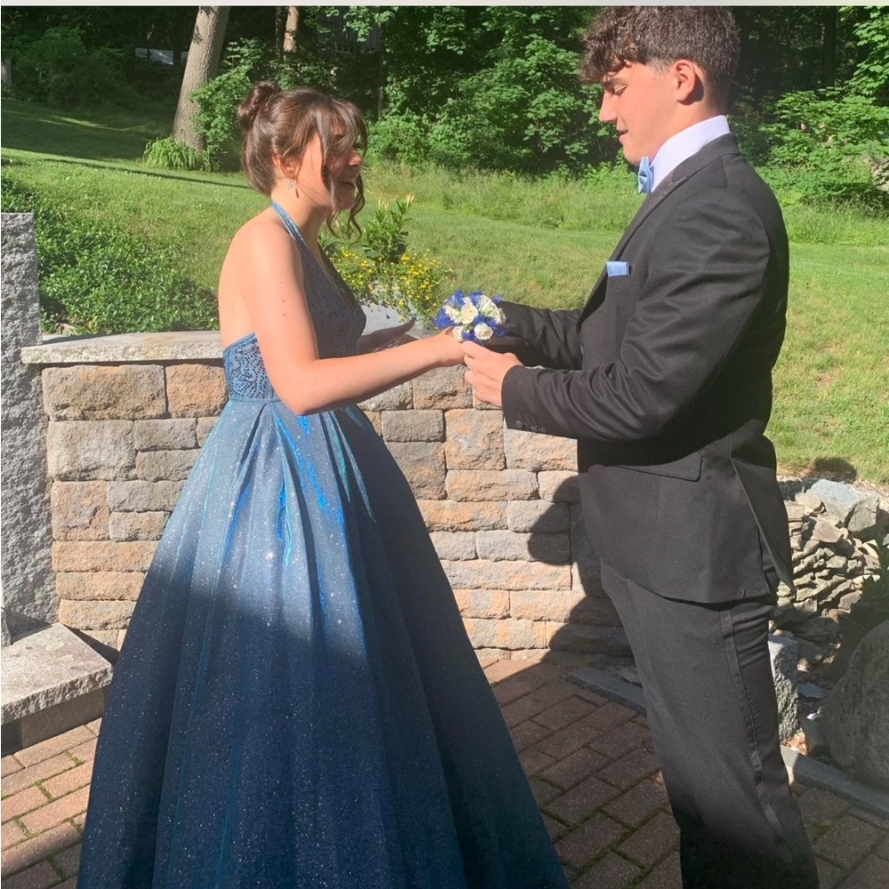 Elegant Blue Prom Dress